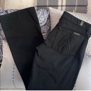 7 for all mankind black bootcut jeans
